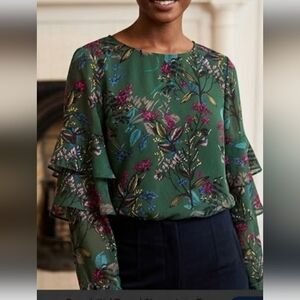 Banana Republic Factory Multicolor Floral Blouse